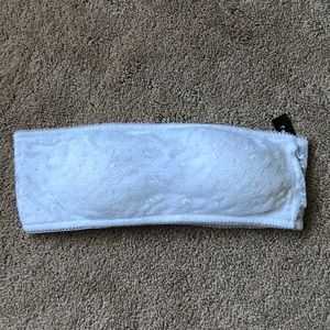 White Lace Strapless Bra